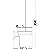 Acl Sara Square Toilet Brush and Stand